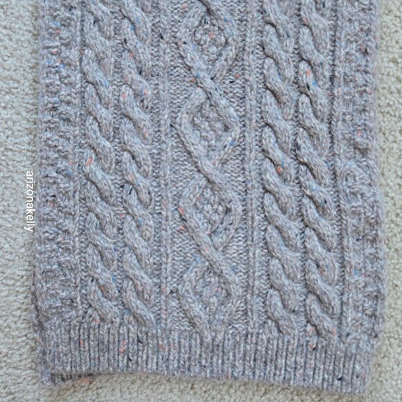 NWOT Barbour Thick Cable Knit Tweedy Donegal-style Wool Blend Scarf - Picture 6 of 15